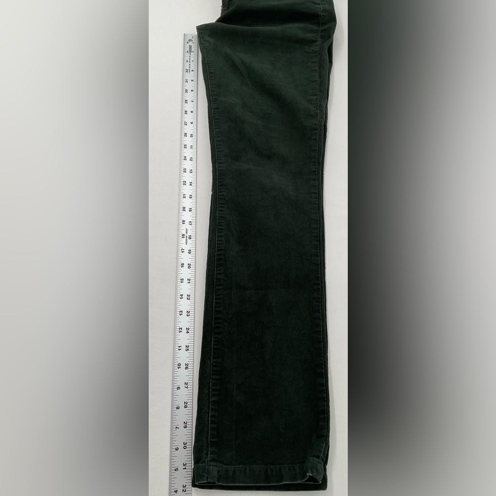 J.Crew Stretch Corduroy Pants Women’s 30R Forest Green Slim Straight Cotton - Picture 7 of 8